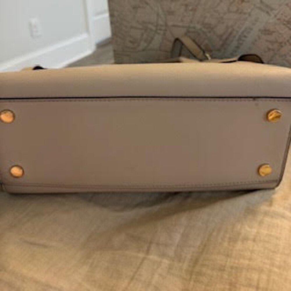 Michael Kors Carmen Medium Belted Leather Satchel - Picture 4 of 5